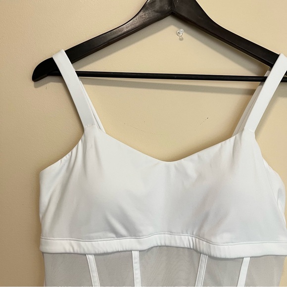 NWT Halara Softlyzero Contrast Mesh Corset Style Bodycon Dress - Picture 4 of 16